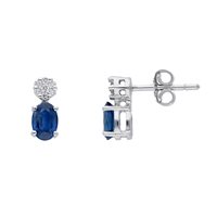 Orecchini Gioielleria Dossena  Donna in Oro Zaffiri+Diamanti 122656